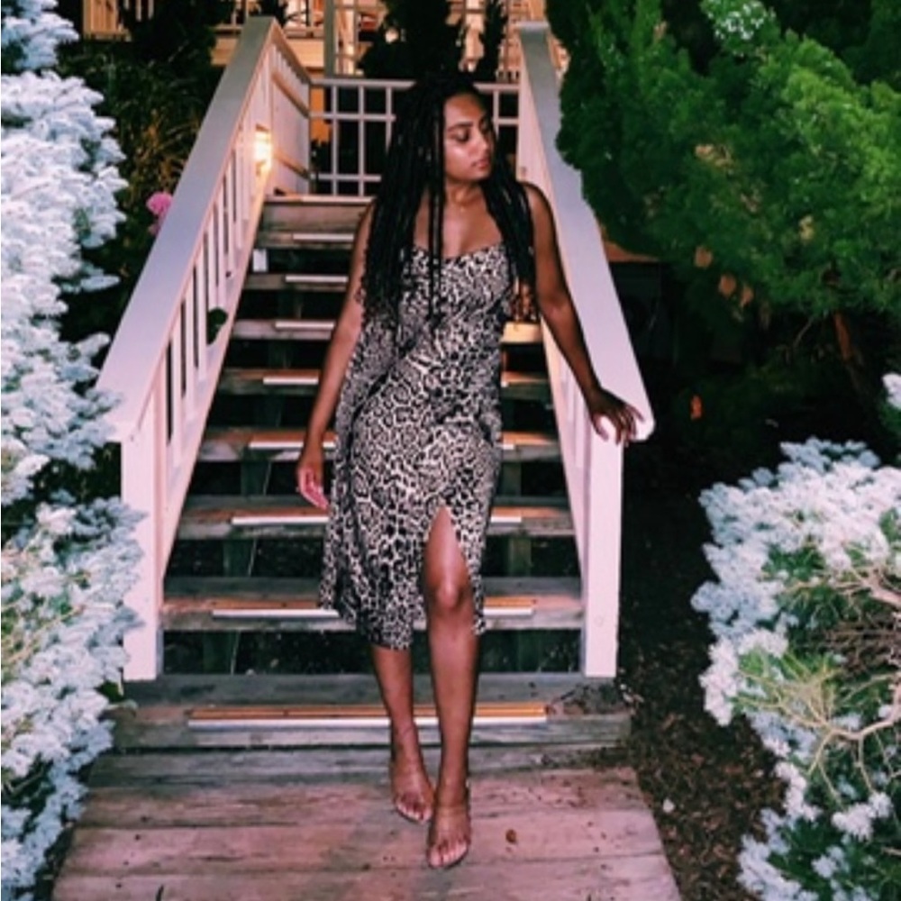 Re:Named Leopard Slip Dress